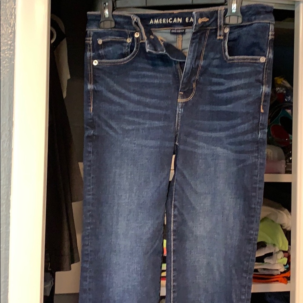 American eagle raw hem jeans.